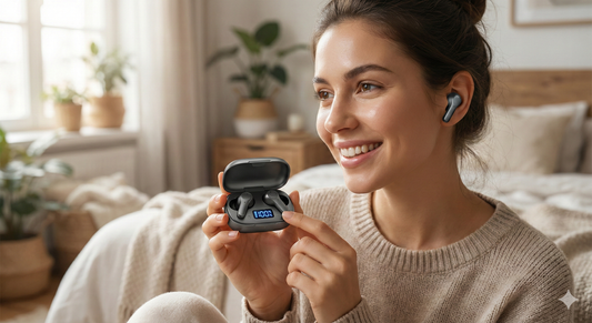 M19 PowerPods – Wireless Earbuds with LED Battery Display
