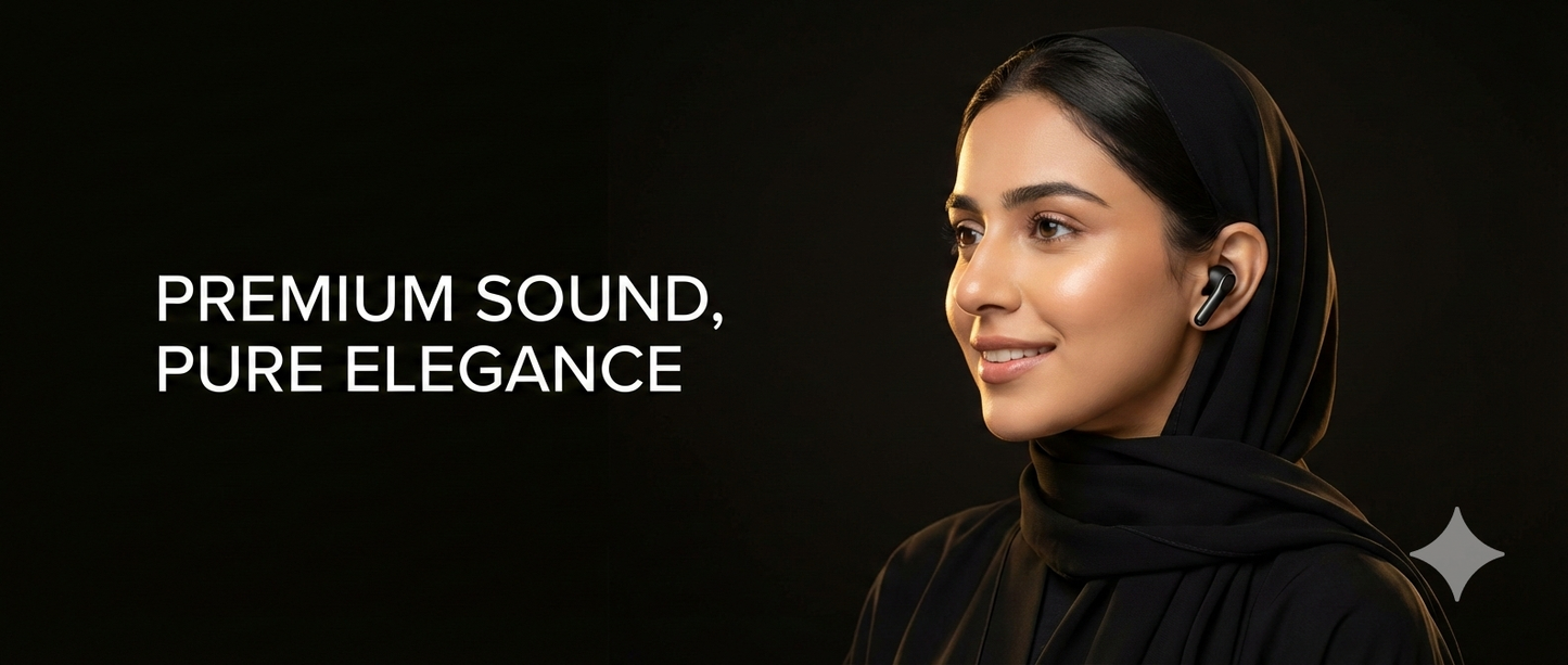 Hadéon Wave Pro – Premium Wireless Earbuds with LED Battery Display | Noise Isolation & HD Calls