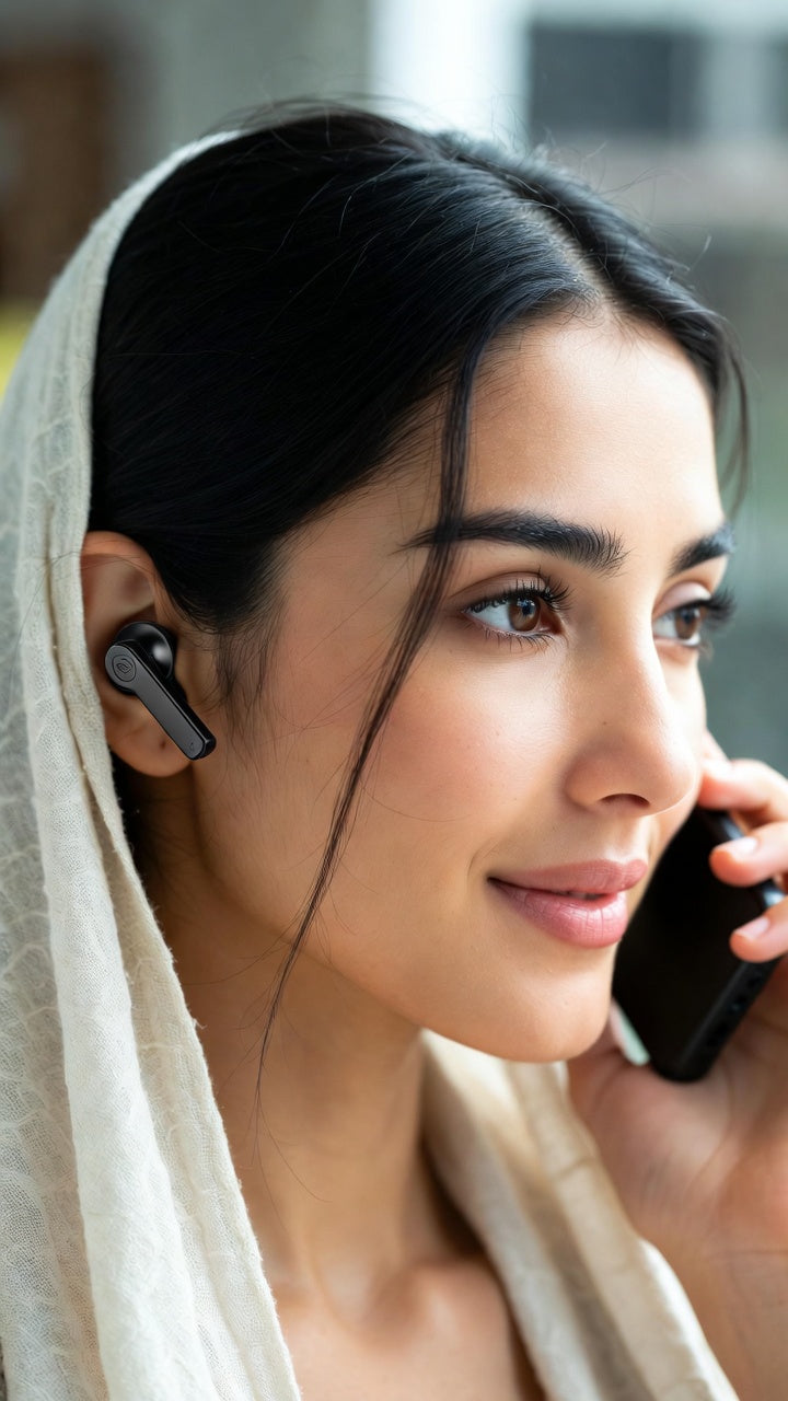 Hadéon Wave Pro – Premium Wireless Earbuds with LED Battery Display | Noise Isolation & HD Calls